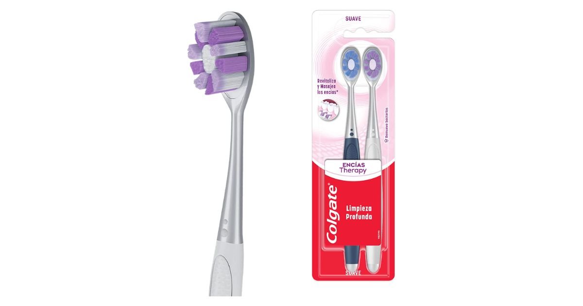 Colgate Encías Therapy Cepillo Dental Encías Renovadas 2 Piezas, color, 2 count, pack ofpaquete de