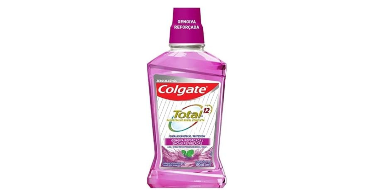 Colgate Total 12 Enjuague Bucal Encías reforzadas Limpieza profunda y completa después del cepillado, Evita problemas con las encías causados por gérmenes, 500 ml