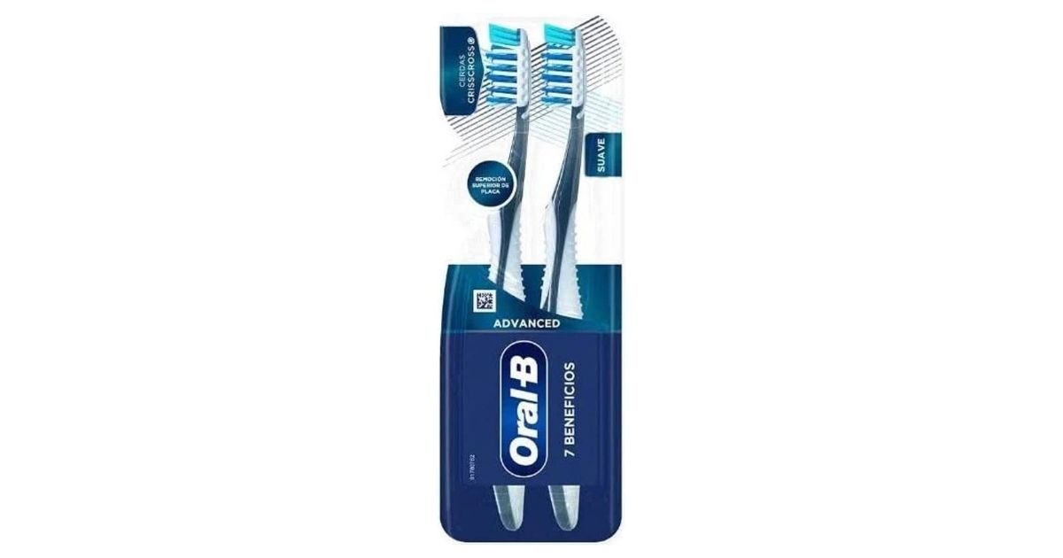 Oral-B Pro-Salud 7 Beneficios Cepillos Dentales 2 Unidades, colores pueden variar