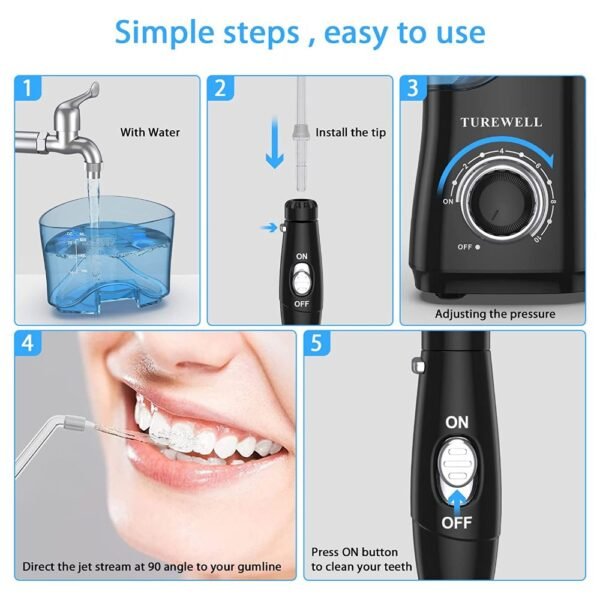 TUREWELL Irrigador dental de agua para dientes